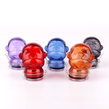 Unique 100ml 200ml monkey animal shape hermetic glass food storage jar with clip lid silicone lid